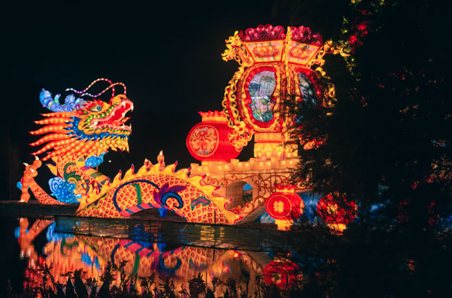 祥龙造形彩灯